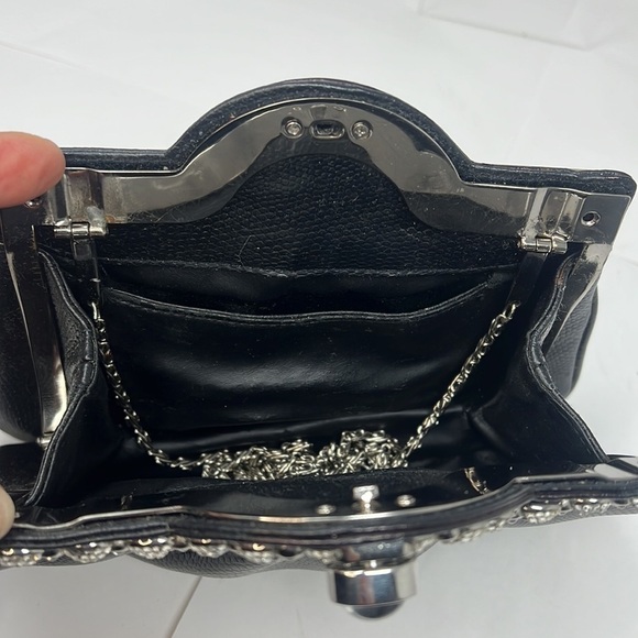 Leather Evening Shoulder Bag Clutch Bag - Picture 12 of 14